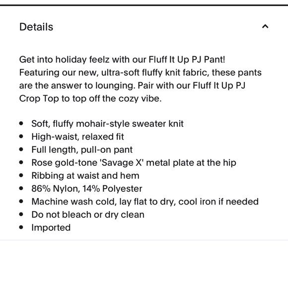 Savage Fenty Fluff It Up PJ Pants - Picture 5 of 9